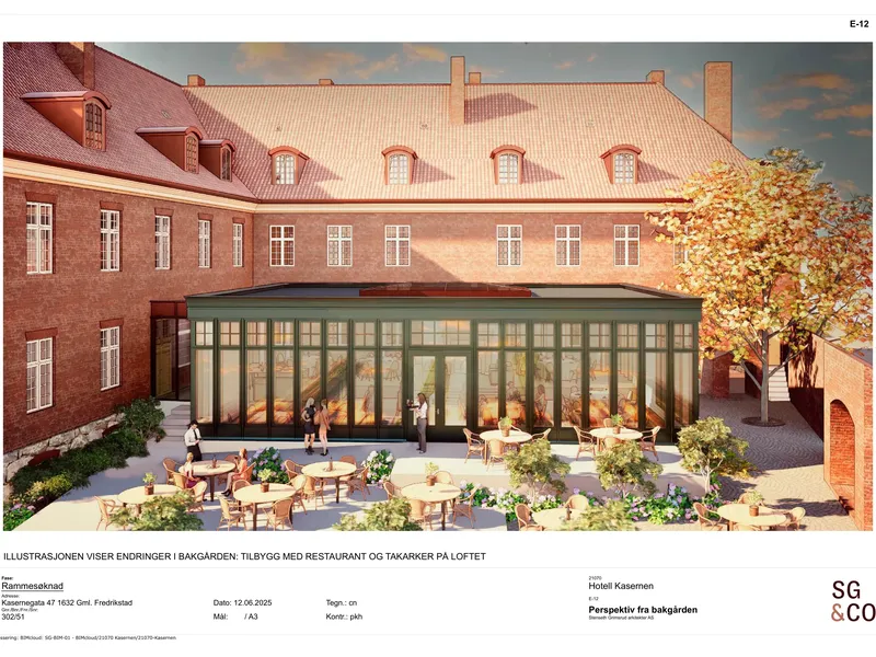 Perspektiv fra byggesøknad