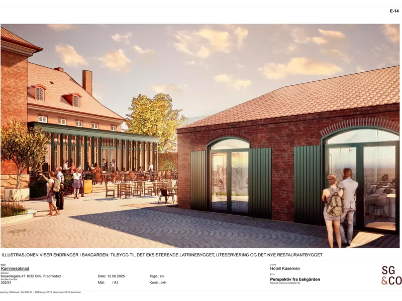 Perspektiv fra byggesøknad